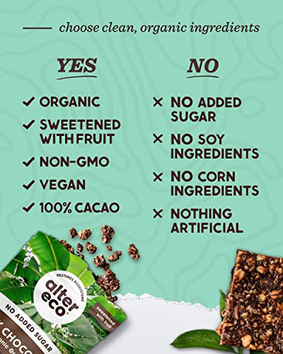 Alter Eco Dark Chocolate Granola, Healthy, Organic Breakfast & Snack, Naturally Sweetened with Fruit, Vegan, No Artificial Sugars or Additives, Regeneratively-Farmed Oats (Dark Chocolate - 1 Pack)