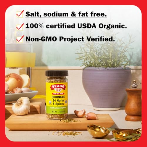 Bragg Sprinkle Herbs and Spices - Salt Free Seasoning, 1.5oz, Single