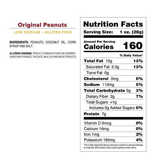 BEER NUTS (3 pack) Original Peanuts - Sweet & Salty Bar Nuts - Gluten Free, Kosher, Low Sodium
