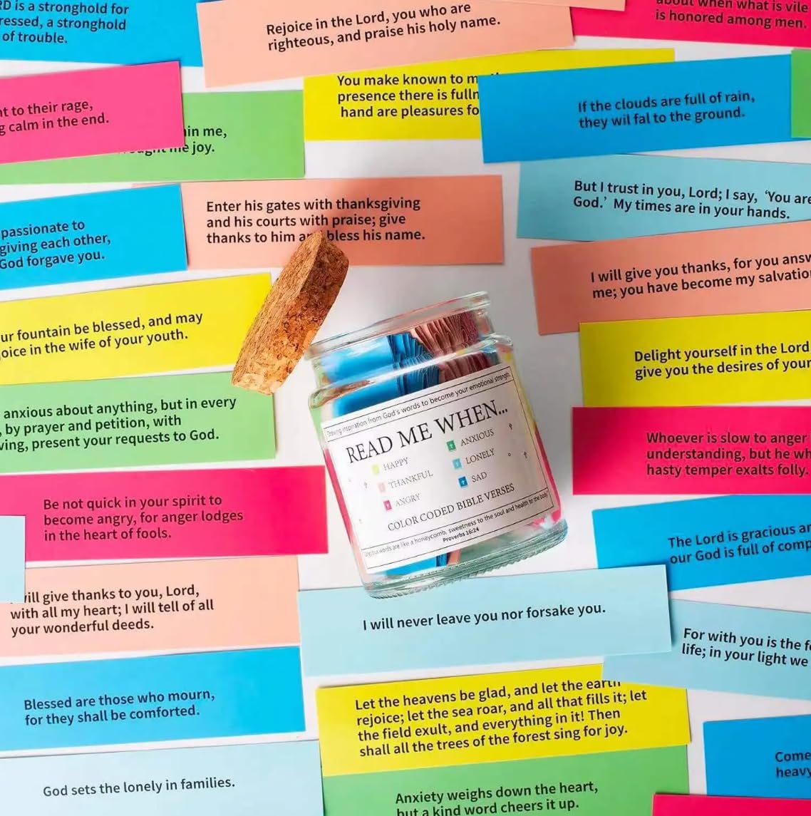 The Key to Eternity Bundle Read Me When Bible Verses Jar | Joann Young | Christian Gifts for Women & Men | Handmade Bible Verses in a Jar Gift Set by Omnicoast Goods, OCG