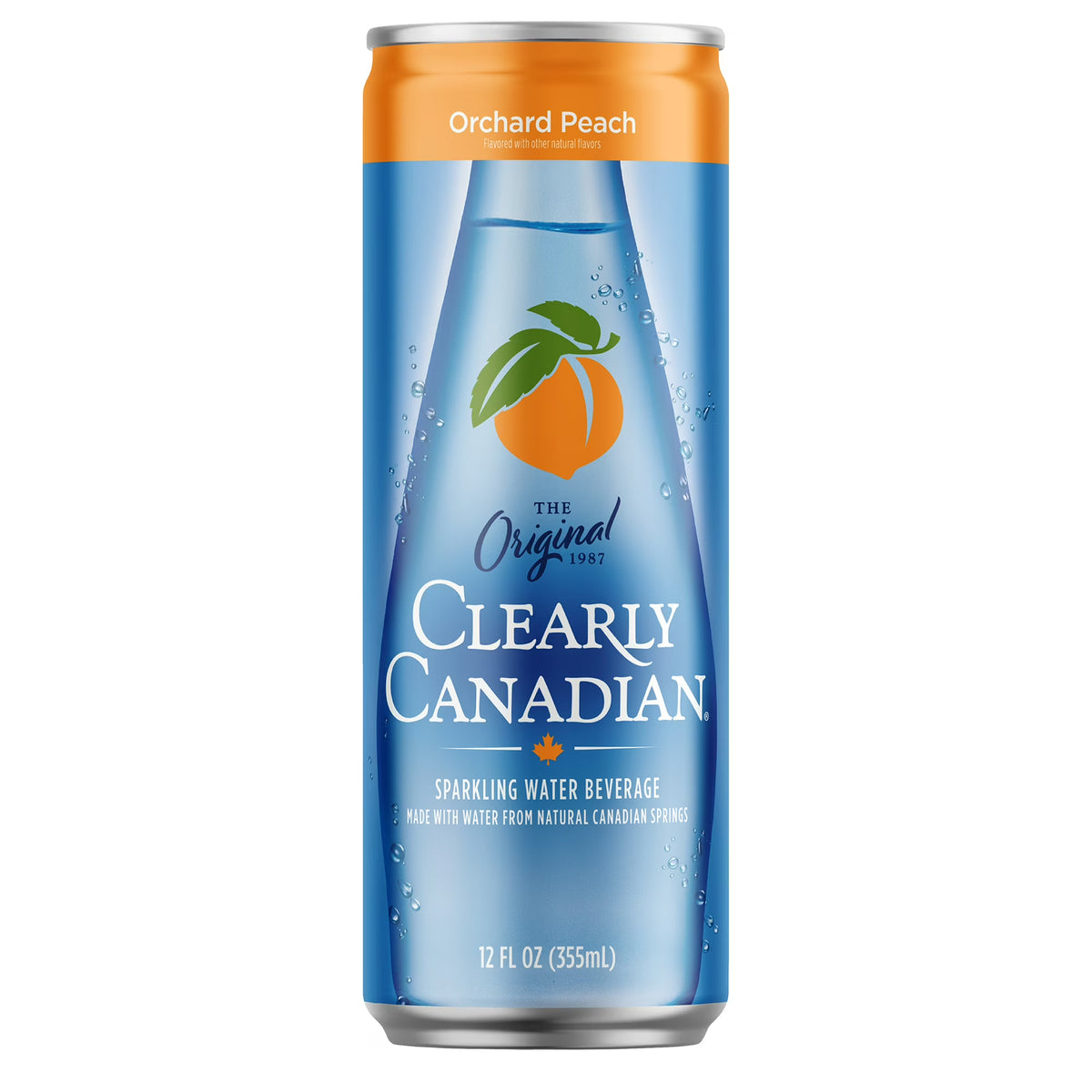 Sparkling Water Beverage, | Peach Flavor| 12 fl oz (355ml), Made with Water from Natural Canadian Springs (12 cans x 12 FL OZ)