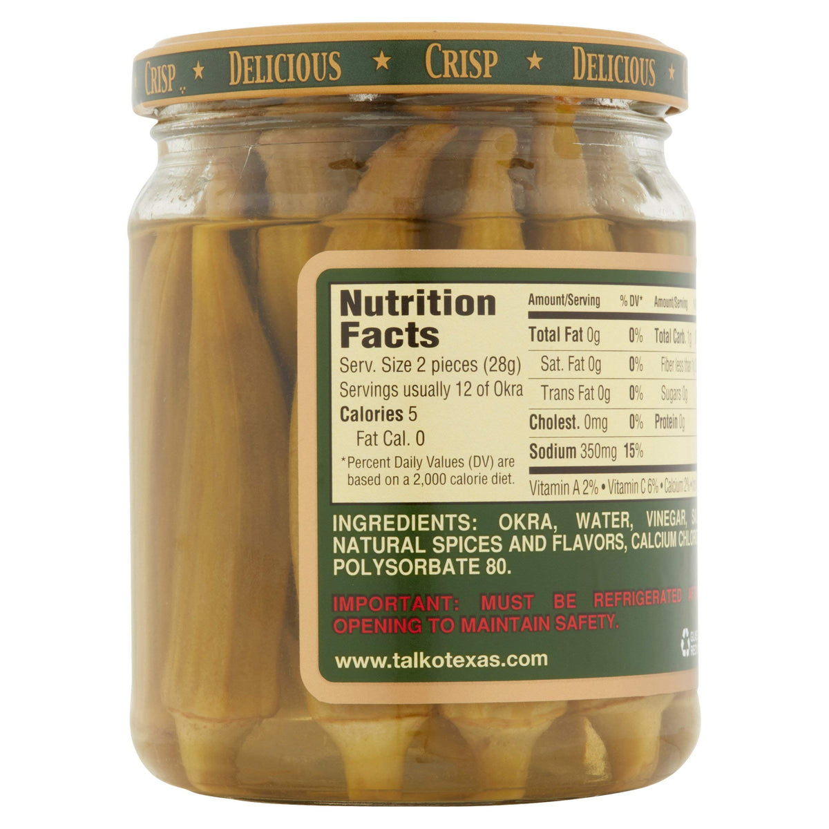 Talk O Texas Okra Pickled Mild (Pack of 2)