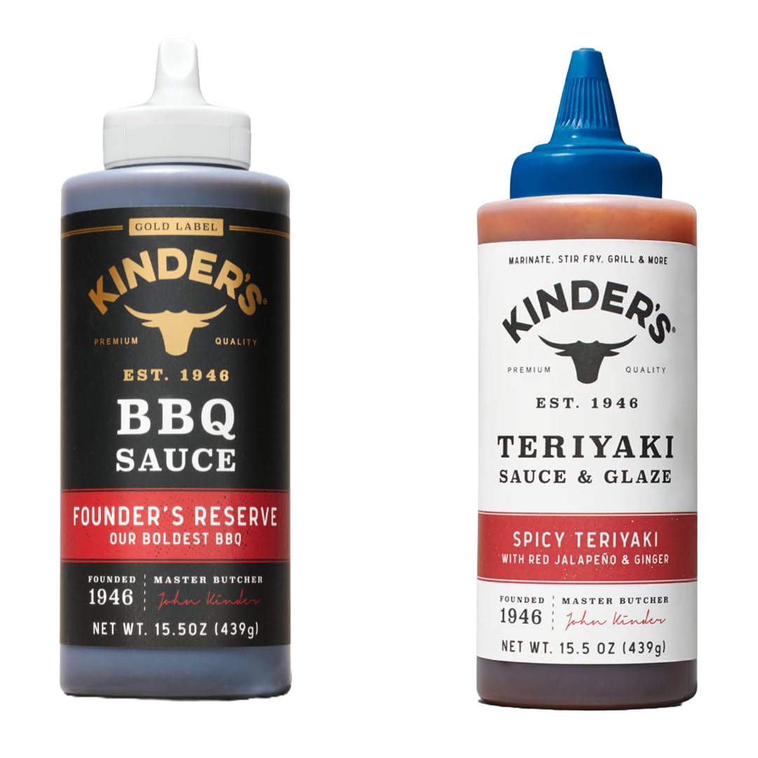Founders Reserve & Spicy Teriyaki Sauce (2-pack) | 15.5 oz | Non-GMO, No MSG