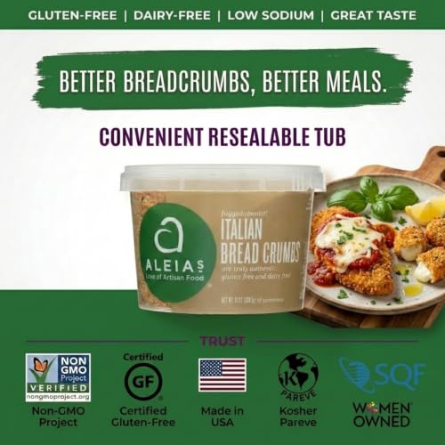ALEIAS GLUTEN FREE BAKERY Italian Bread Crumbs, 13 OZ