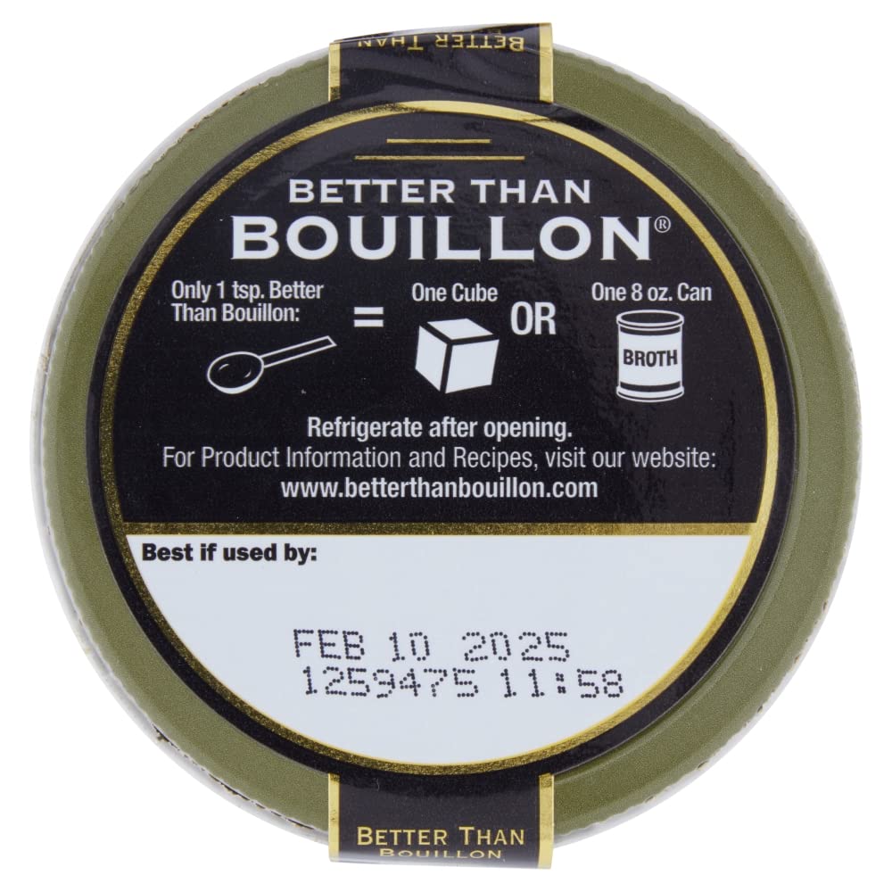 Better Than Bouillon Vegetarian No Chicken Base, Made with Seasoned Vegetables, Certified Vegan, Makes 9.5 Quarts of Broth 8 Ounces