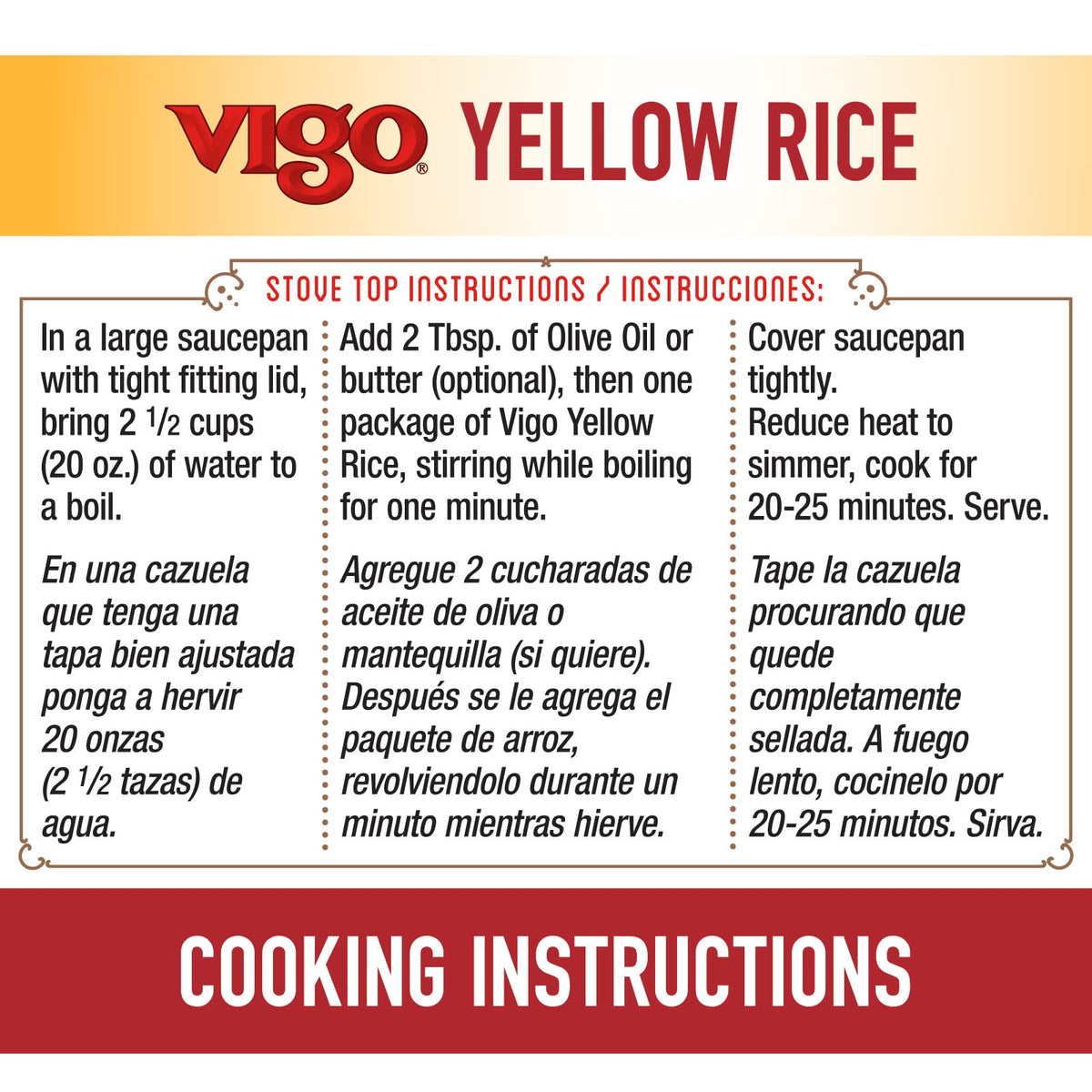 Vigo (12 pack) Authentic Saffron Yellow Rice, Low Fat