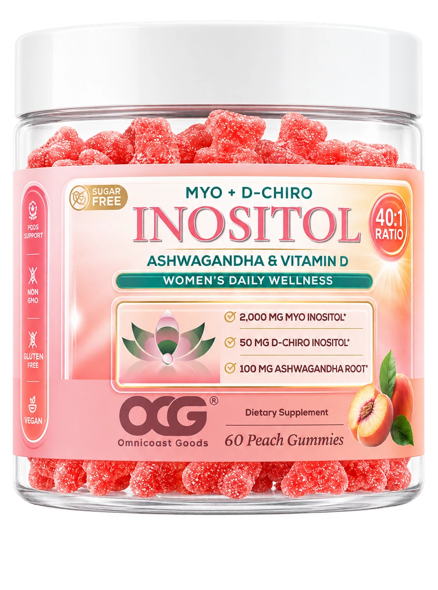 Myo-Inositol and D-Chiro Inositol gummies jar